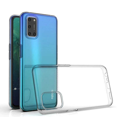 Oppo A52 Kılıf Zore Süper Silikon Kapak Renksiz