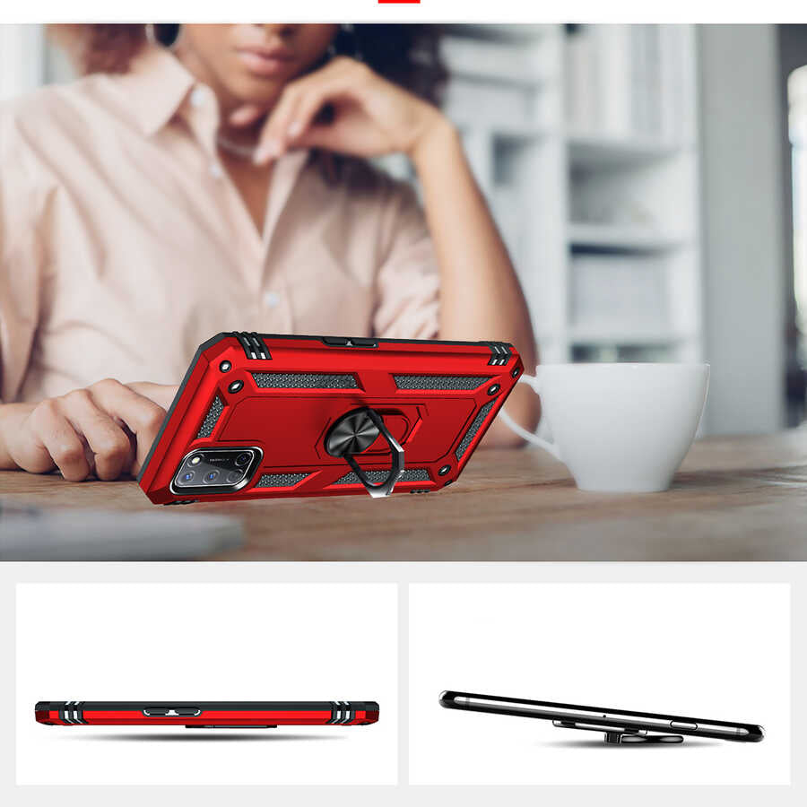 Oppo A52 Kılıf Zore Vega Kapak Gri