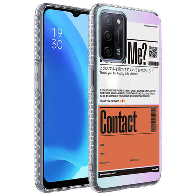 Oppo A54 4G Kılıf Airbag Kenarlı Renkli Desenli Silikon Zore Elegans Kapak NO8