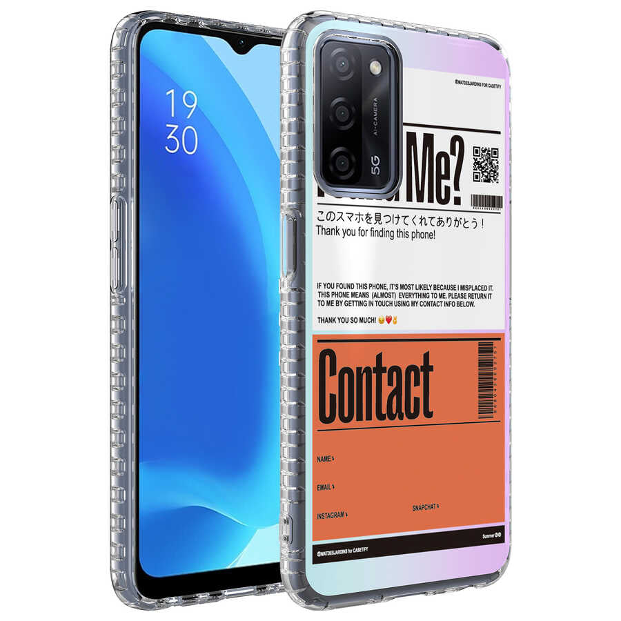 Oppo A54 4G Kılıf Airbag Kenarlı Renkli Desenli Silikon Zore Elegans Kapak NO3