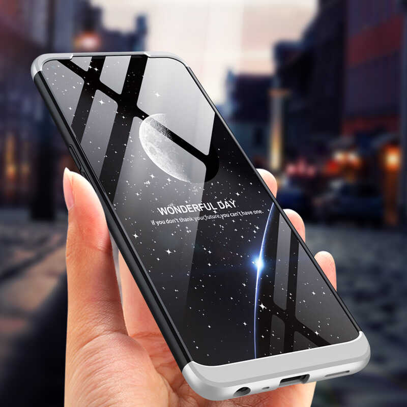 Oppo A54 4G Kılıf Zore Ays Kapak Siyah-Gri