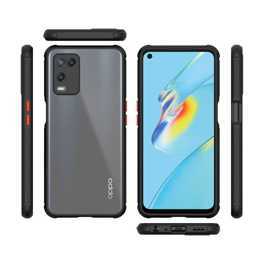 Oppo A54 4G Kılıf Zore Kaff Kapak Siyah