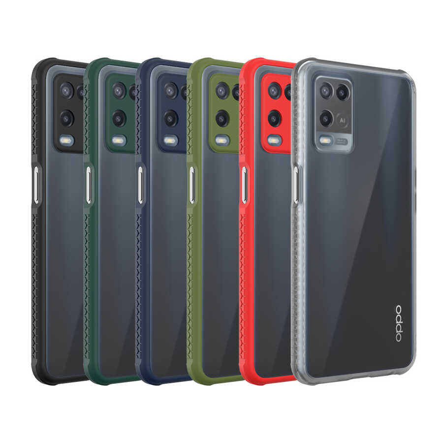 Oppo A54 4G Kılıf Zore Kaff Kapak Kırmızı