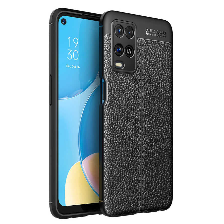 Oppo A54 4G Kılıf Zore Niss Silikon Kapak Siyah