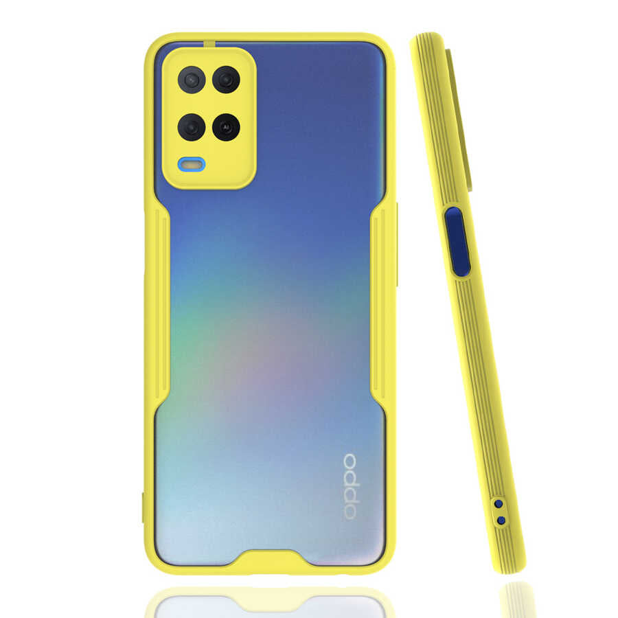 Oppo A54 4G Kılıf Zore Parfe Kapak Sarı