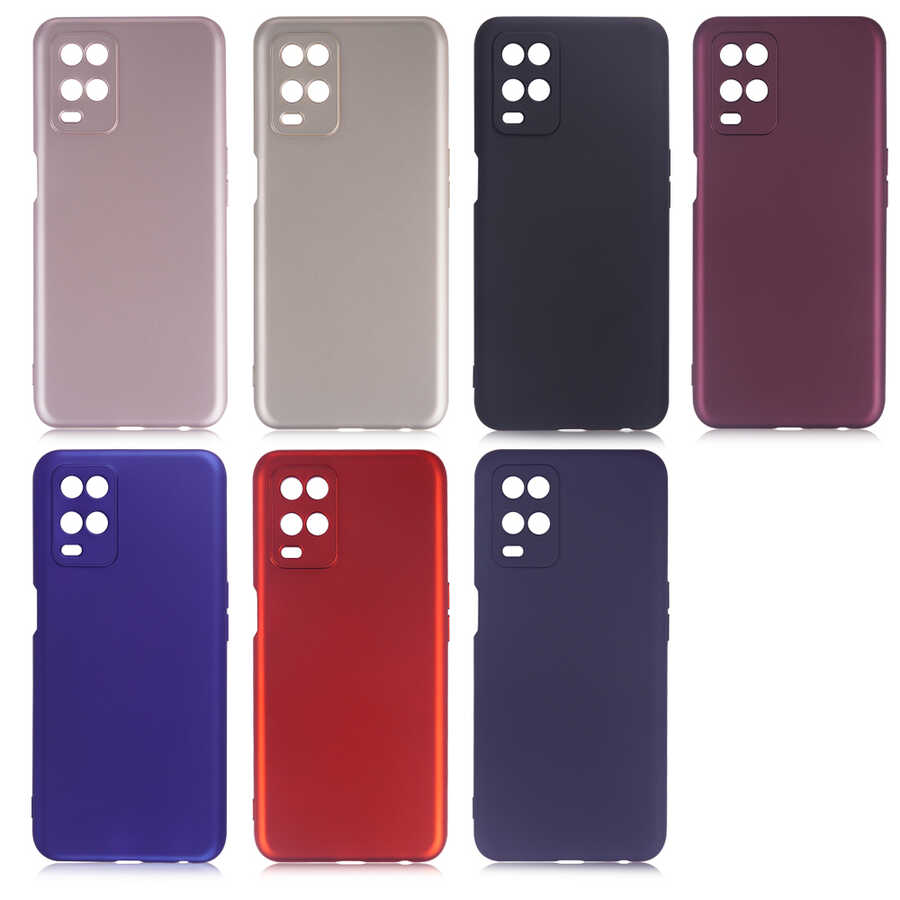 Oppo A54 4G Kılıf Zore Premier Silikon Kapak Saks Mavi