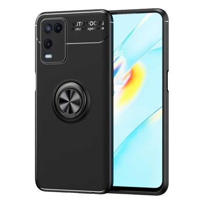 Oppo A54 4G Kılıf Zore Ravel Silikon Kapak Siyah