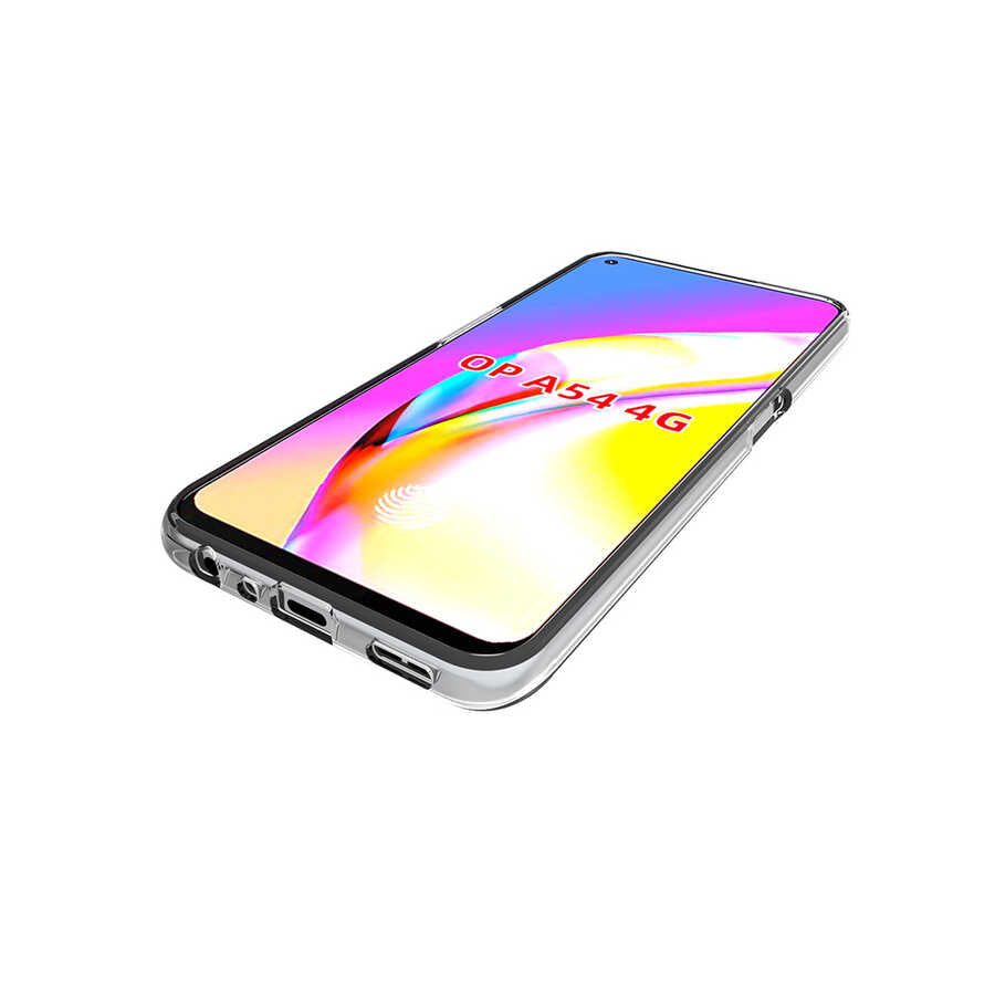 Oppo A54 4G Kılıf Zore Süper Silikon Kapak Renksiz
