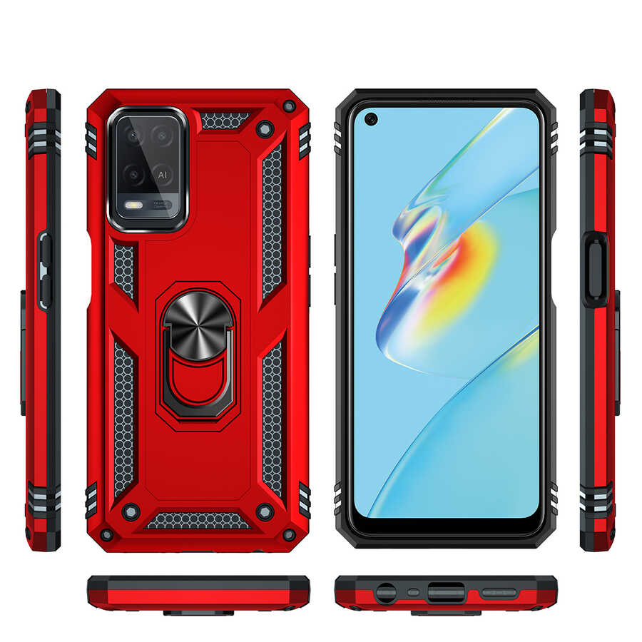 Oppo A54 4G Kılıf Zore Vega Kapak Mavi