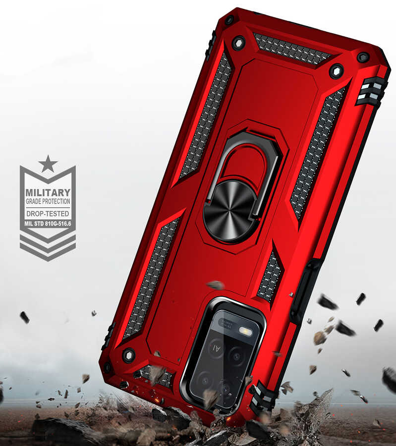 Oppo A54 4G Kılıf Zore Vega Kapak Siyah