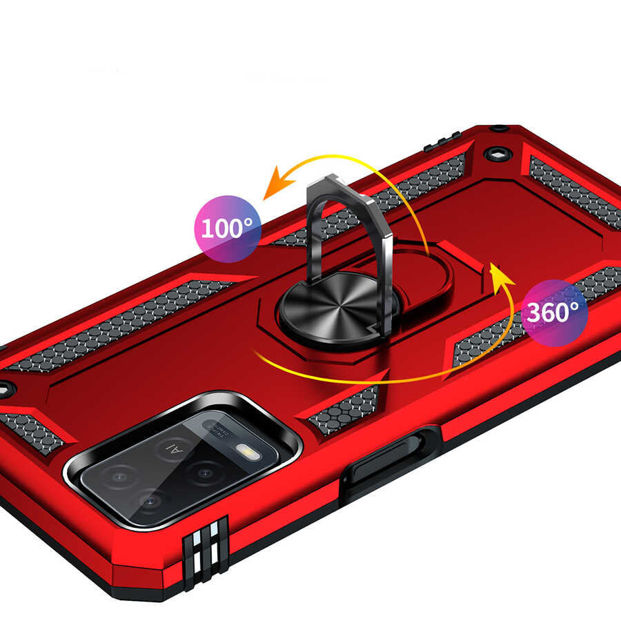 Oppo A54 4G Kılıf Zore Vega Kapak Kırmızı