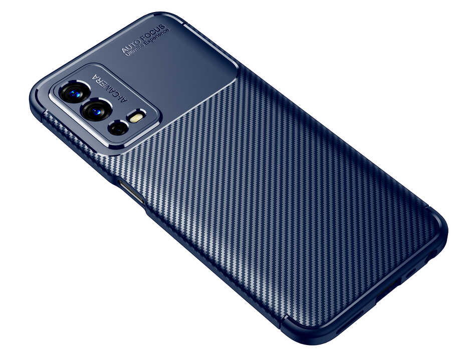 Oppo A55 4G Kılıf Zore Negro Silikon Kapak Lacivert