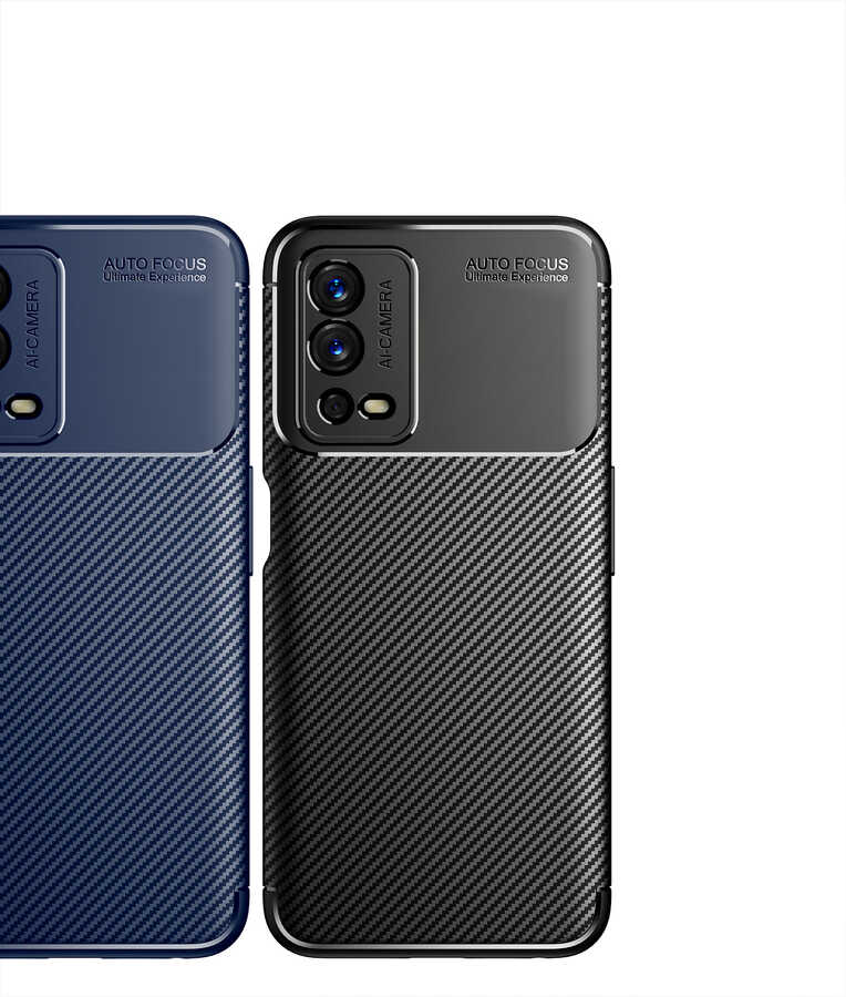 Oppo A55 4G Kılıf Zore Negro Silikon Kapak Siyah