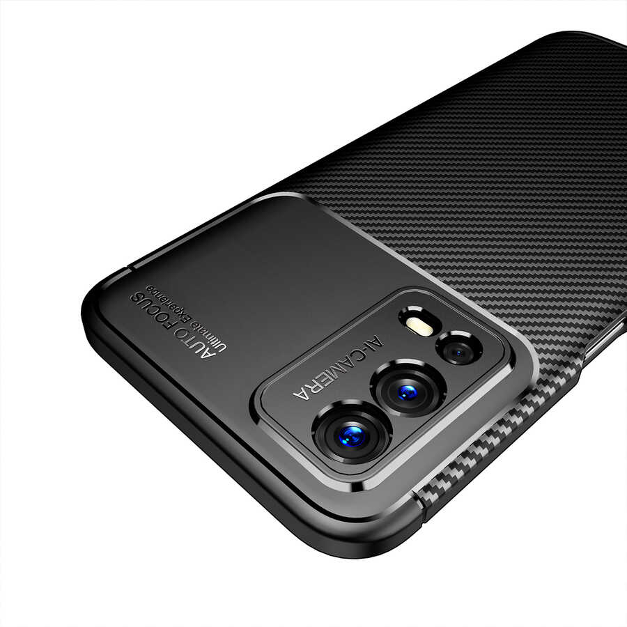 Oppo A55 4G Kılıf Zore Negro Silikon Kapak Lacivert