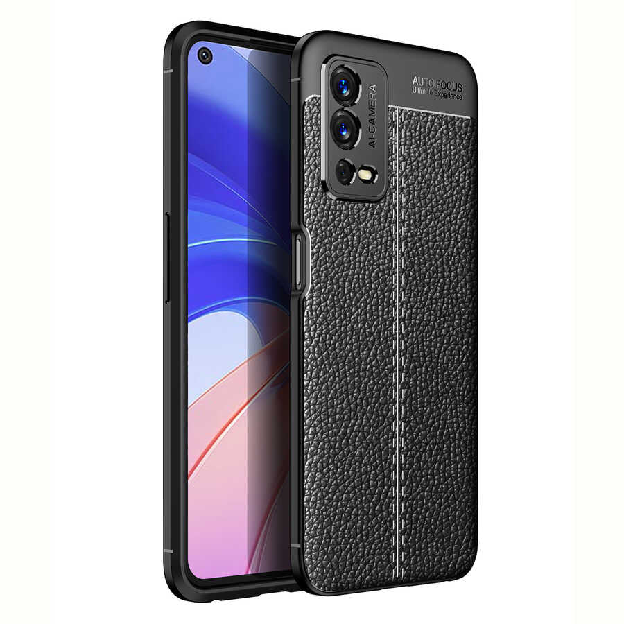 Oppo A55 4G Kılıf Zore Niss Silikon Kapak Siyah