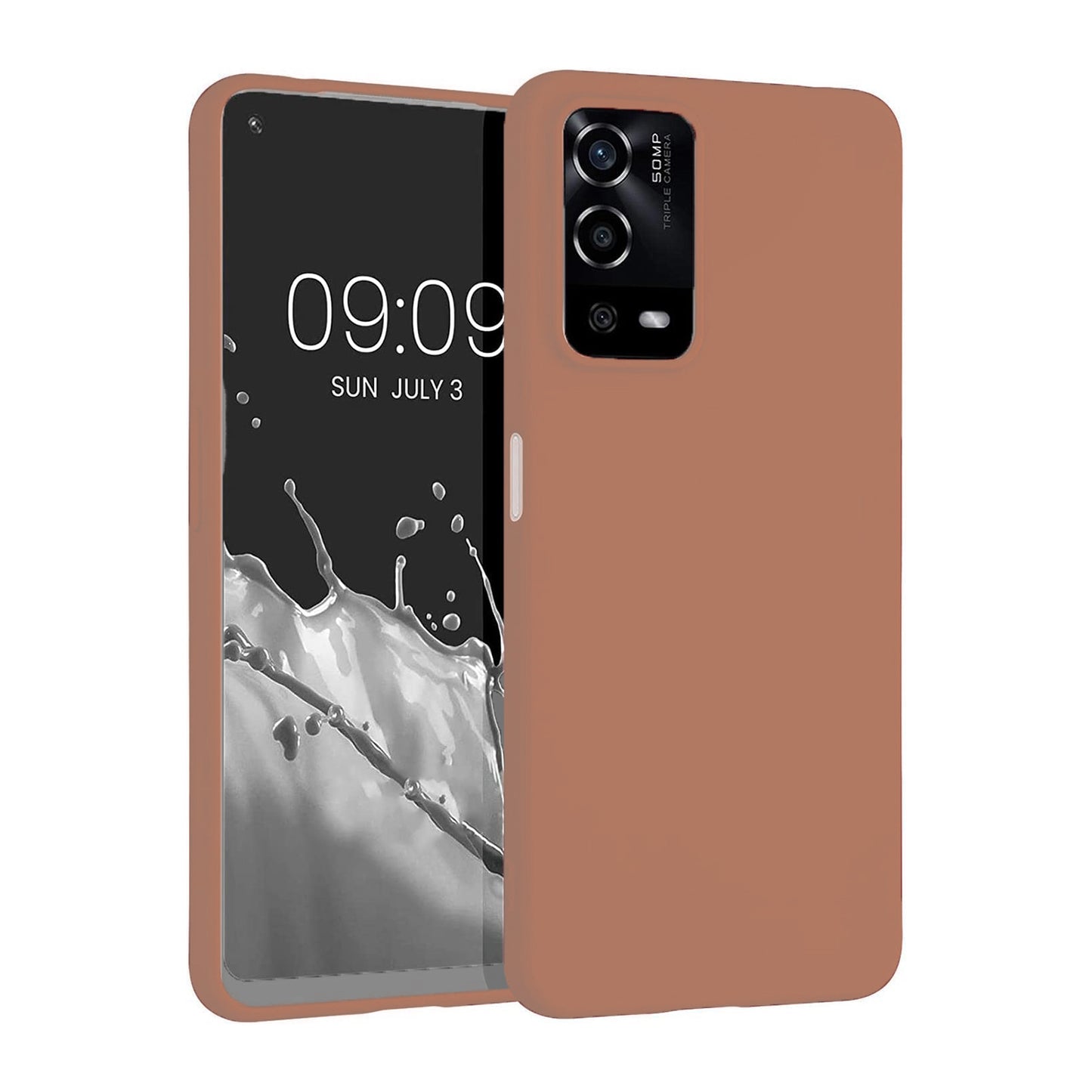 Oppo A55 4G Kılıf Zore Premier Silikon Kapak Rose Gold