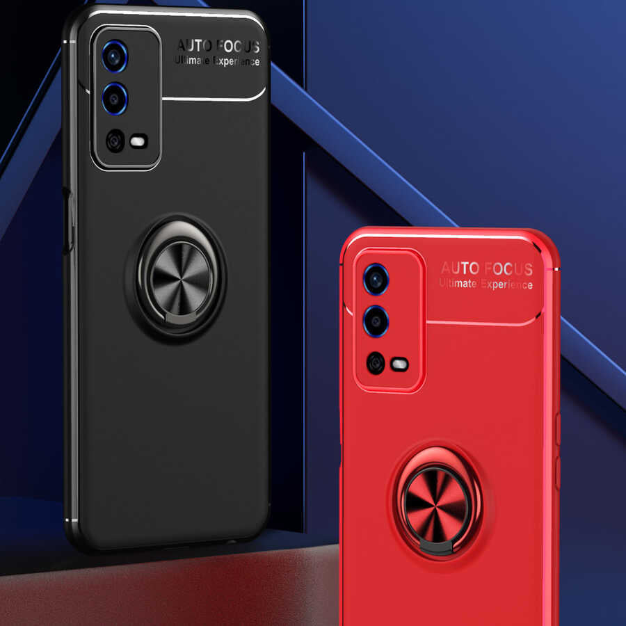 Oppo A55 4G Kılıf Zore Ravel Silikon Kapak Mavi