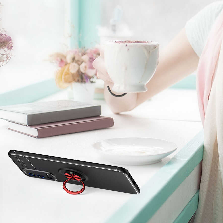 Oppo A55 4G Kılıf Zore Ravel Silikon Kapak Kırmızı