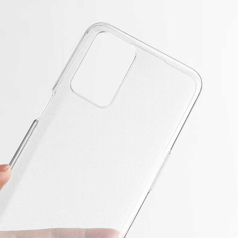 Oppo A55 4G Kılıf Zore Süper Silikon Kapak Renksiz