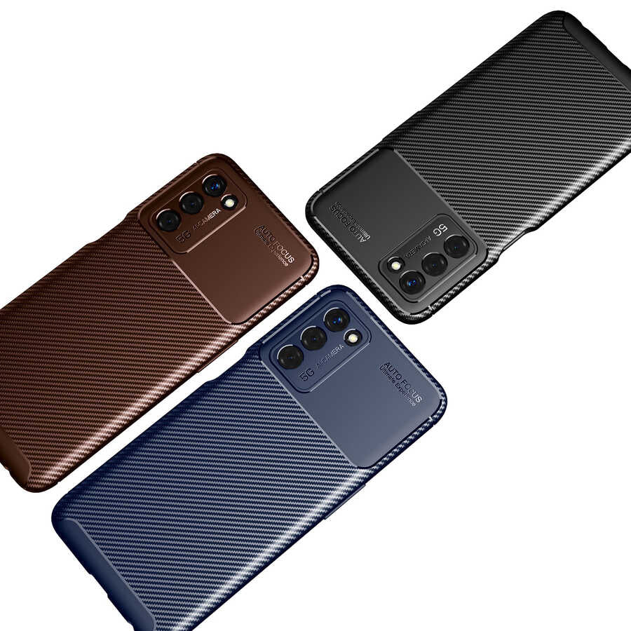 Oppo A55 5G Kılıf Zore Negro Silikon Kapak Lacivert