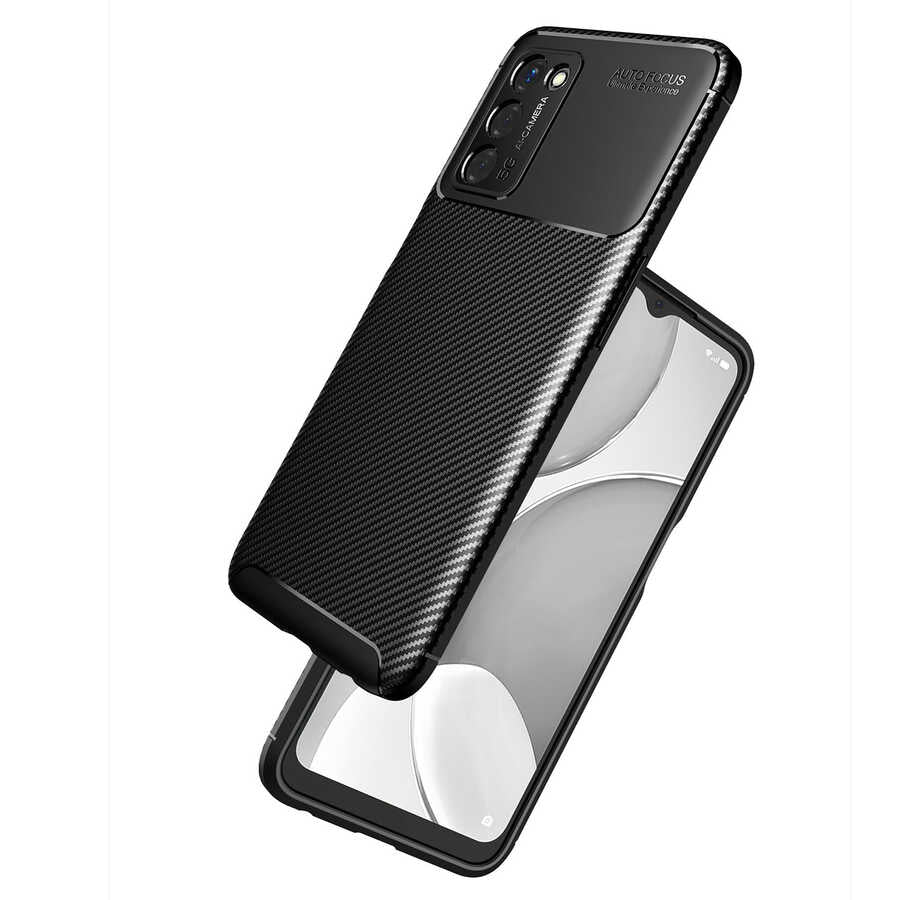 Oppo A55 5G Kılıf Zore Negro Silikon Kapak Lacivert