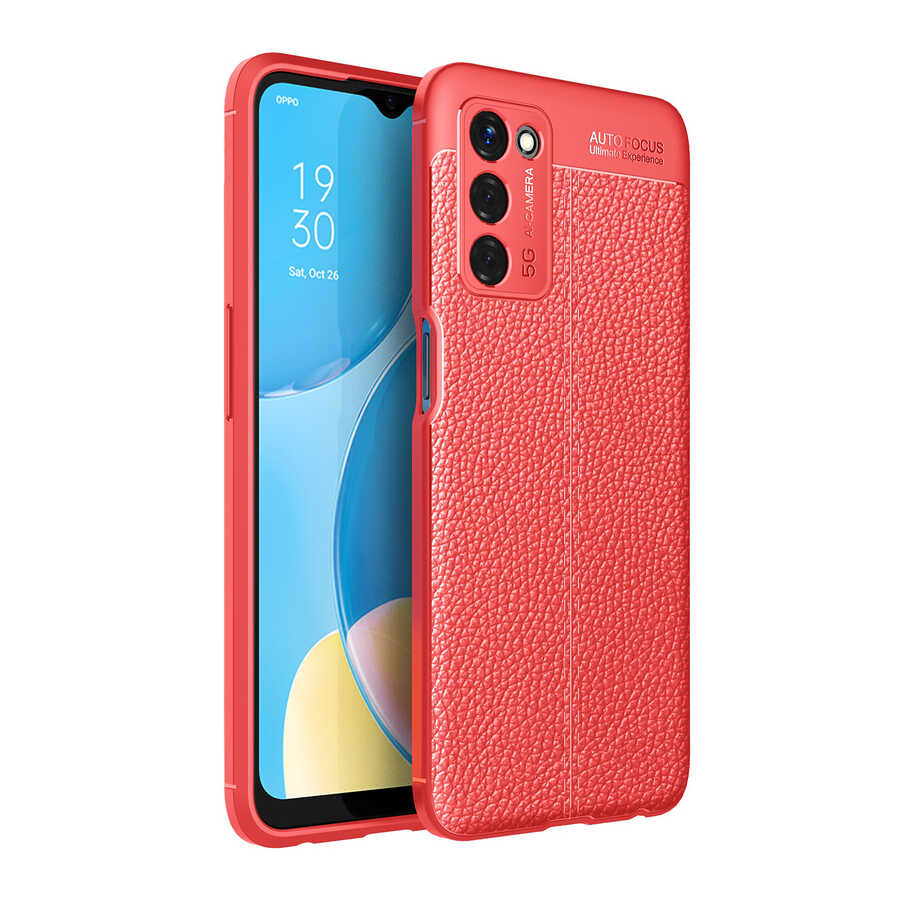 Oppo A55 5G Kılıf Zore Niss Silikon Kapak Kırmızı
