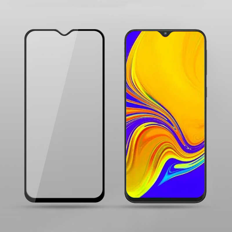 Oppo A5S Zore Kenarları Kırılmaya Dayanıklı Cam Ekran Koruyucu Siyah