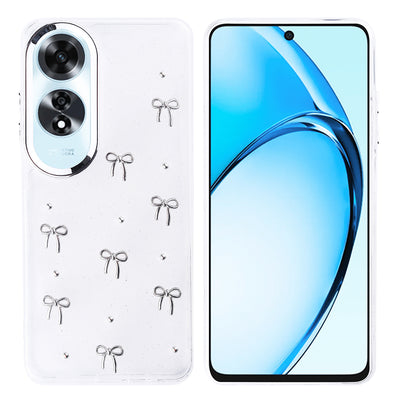 Oppo A60 Kılıf Airbag Tasarımlı Simli Şeffaf Zore Kutup Kapak Fiyonk