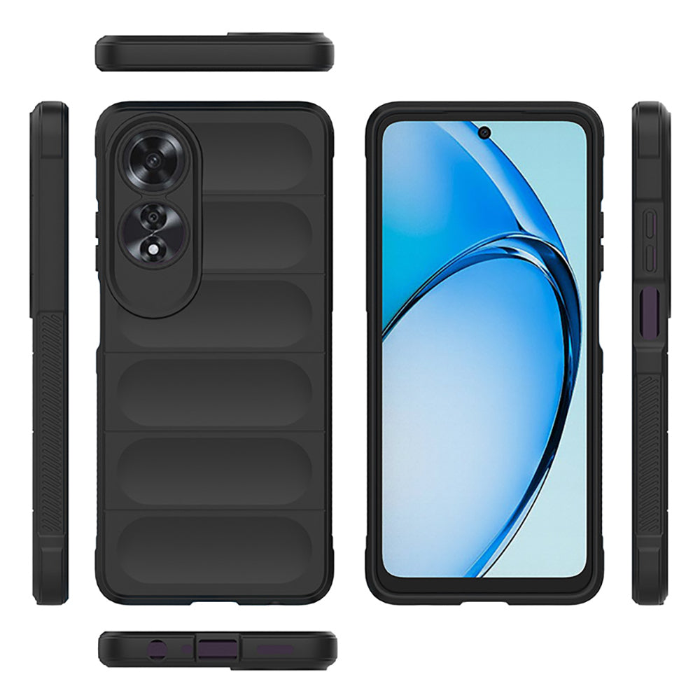 Oppo A60 Kılıf Esnek TPU Oyuklu Arka Yüzey Tasarımlı Zore Etnik Silikon Kapak Koyu Yeşil