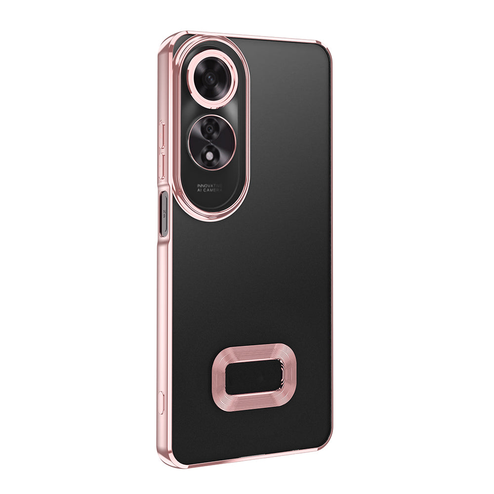 Oppo A60 Kılıf Kamera Korumalı Logo Gösteren Zore Omega Kapak Lila