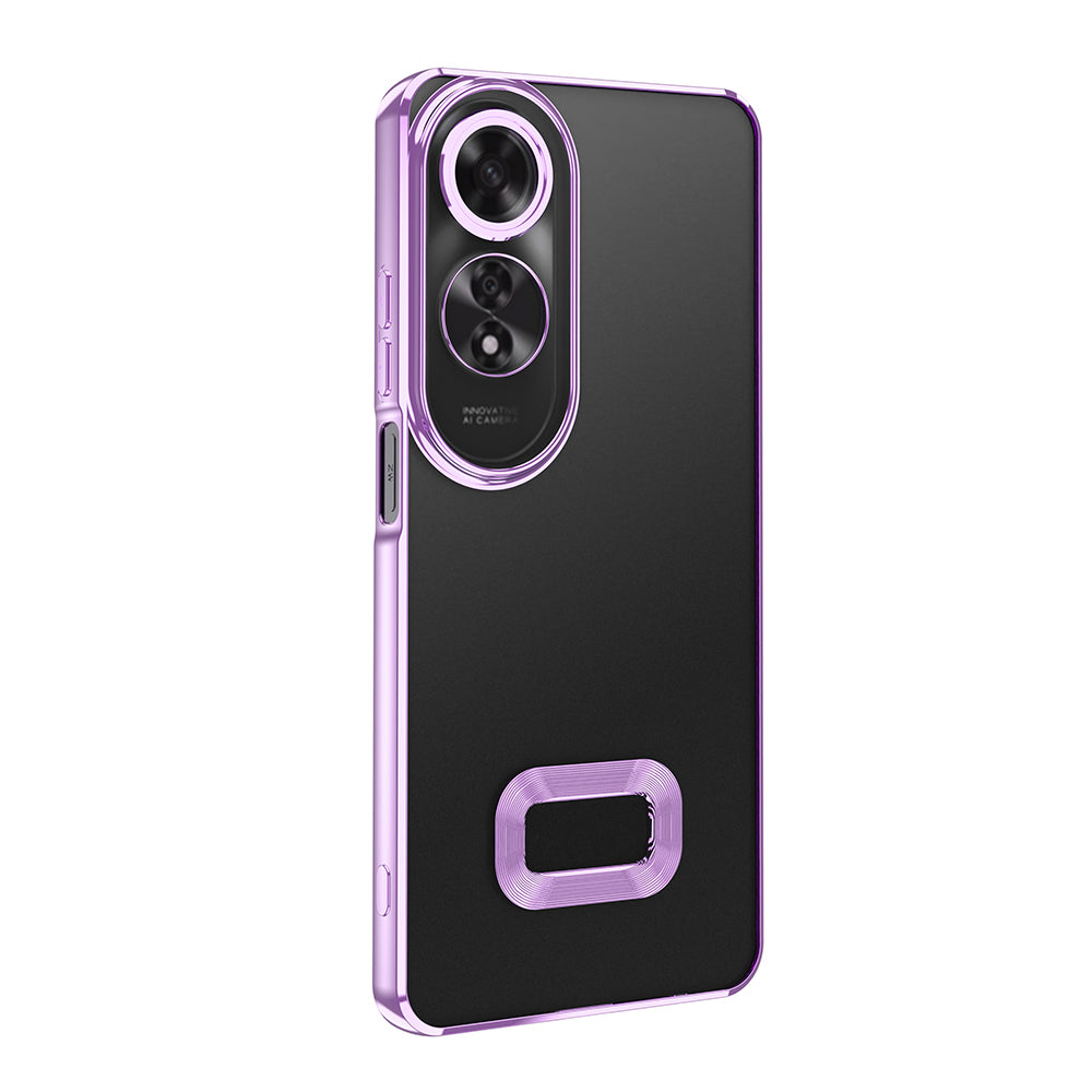 Oppo A60 Kılıf Kamera Korumalı Logo Gösteren Zore Omega Kapak Gold