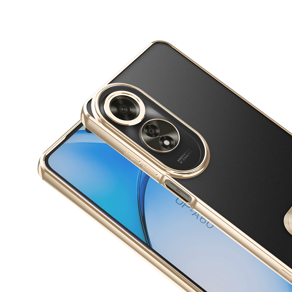 Oppo A60 Kılıf Kamera Korumalı Logo Gösteren Zore Omega Kapak Lila
