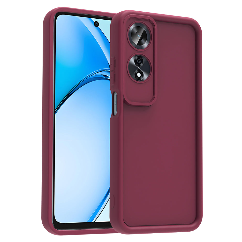 Oppo A60 Kılıf Kamera Korumalı Zore Ananas Kapak Mürdüm