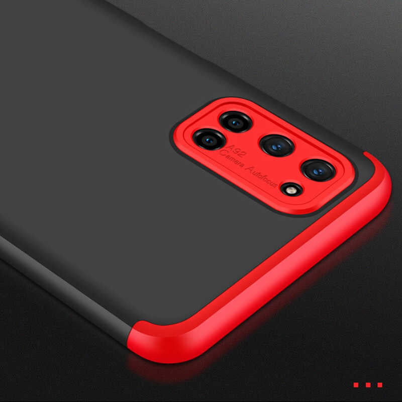 Oppo A72 Kılıf Zore Ays Kapak Siyah-Mavi