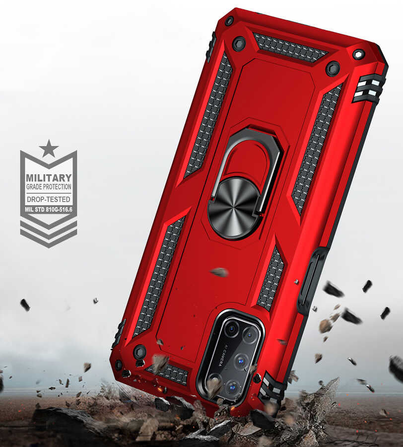 Oppo A72 Kılıf Zore Vega Kapak Kırmızı