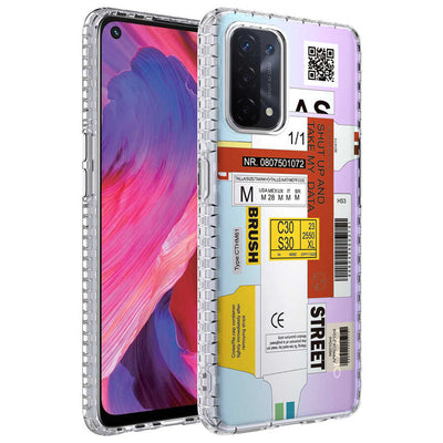 Oppo A74 4G Kılıf Airbag Kenarlı Renkli Desenli Silikon Zore Elegans Kapak NO2