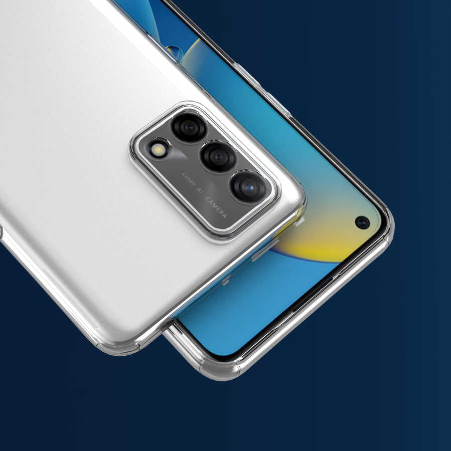 Oppo A74 4G Kılıf Zore Kamera Korumalı Süper Silikon Kapak Renksiz