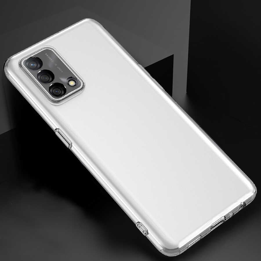 Oppo A74 4G Kılıf Zore Kamera Korumalı Süper Silikon Kapak Renksiz