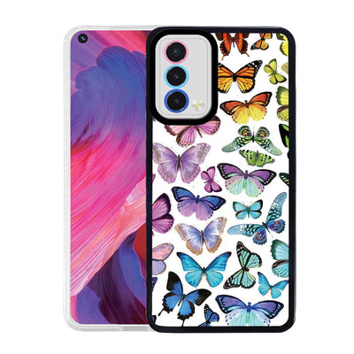Oppo A74 4G Kılıf Zore M-Fit Desenli Kapak Butterfly No3