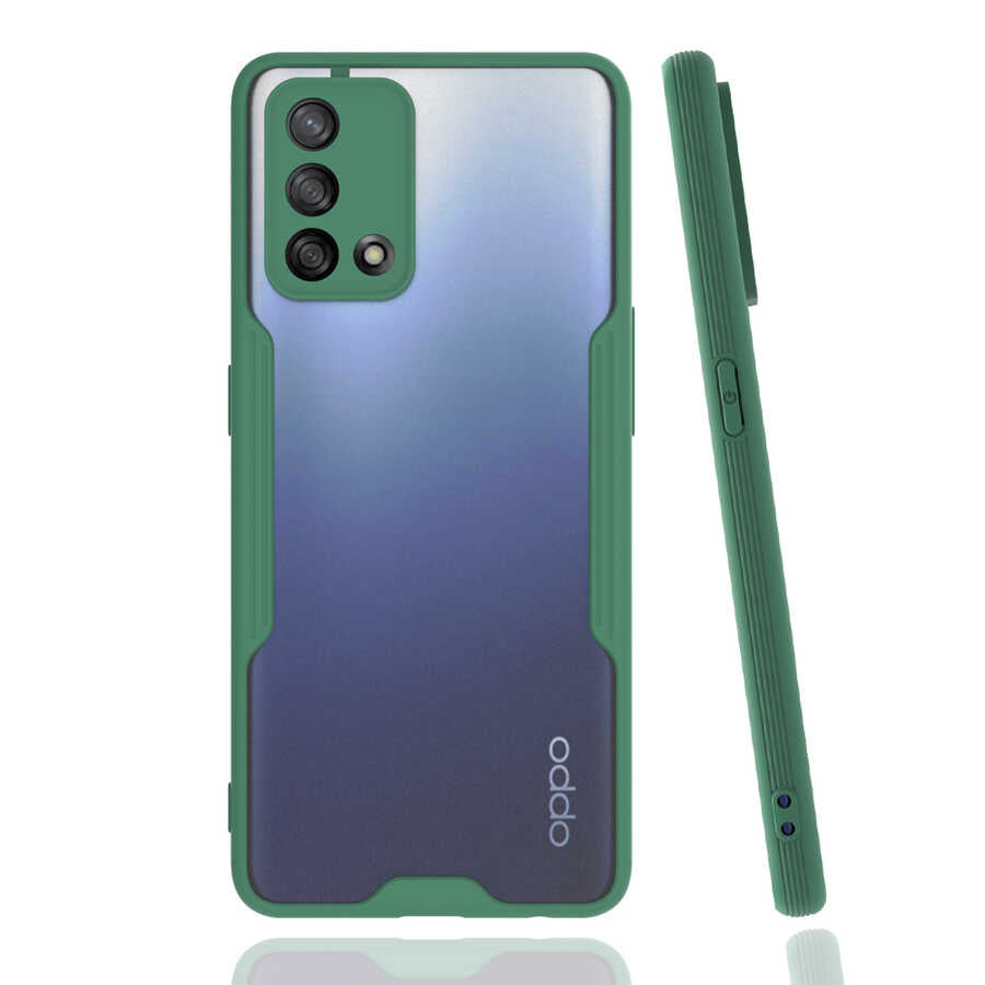 Oppo A74 4G Kılıf Zore Parfe Kapak Koyu Yeşil