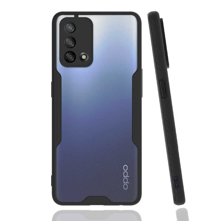 Oppo A74 4G Kılıf Zore Parfe Kapak Siyah
