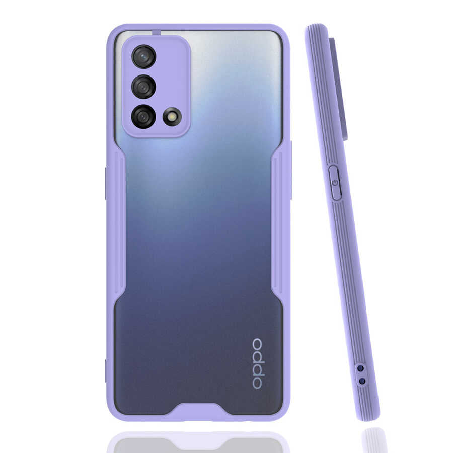 Oppo A74 4G Kılıf Zore Parfe Kapak Mor