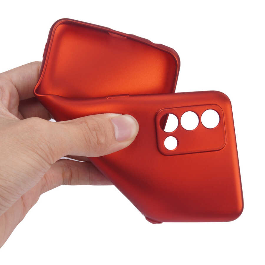 Oppo A74 4G Kılıf Zore Premier Silikon Kapak Kırmızı