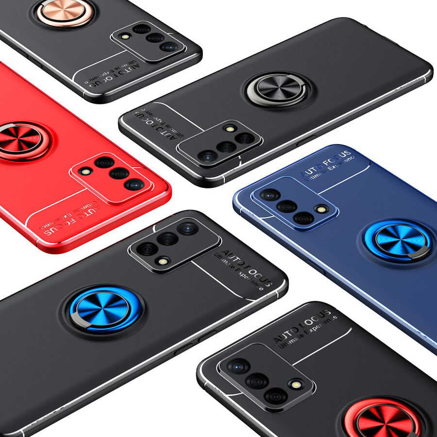 Oppo A74 4G Kılıf Zore Ravel Silikon Kapak Siyah