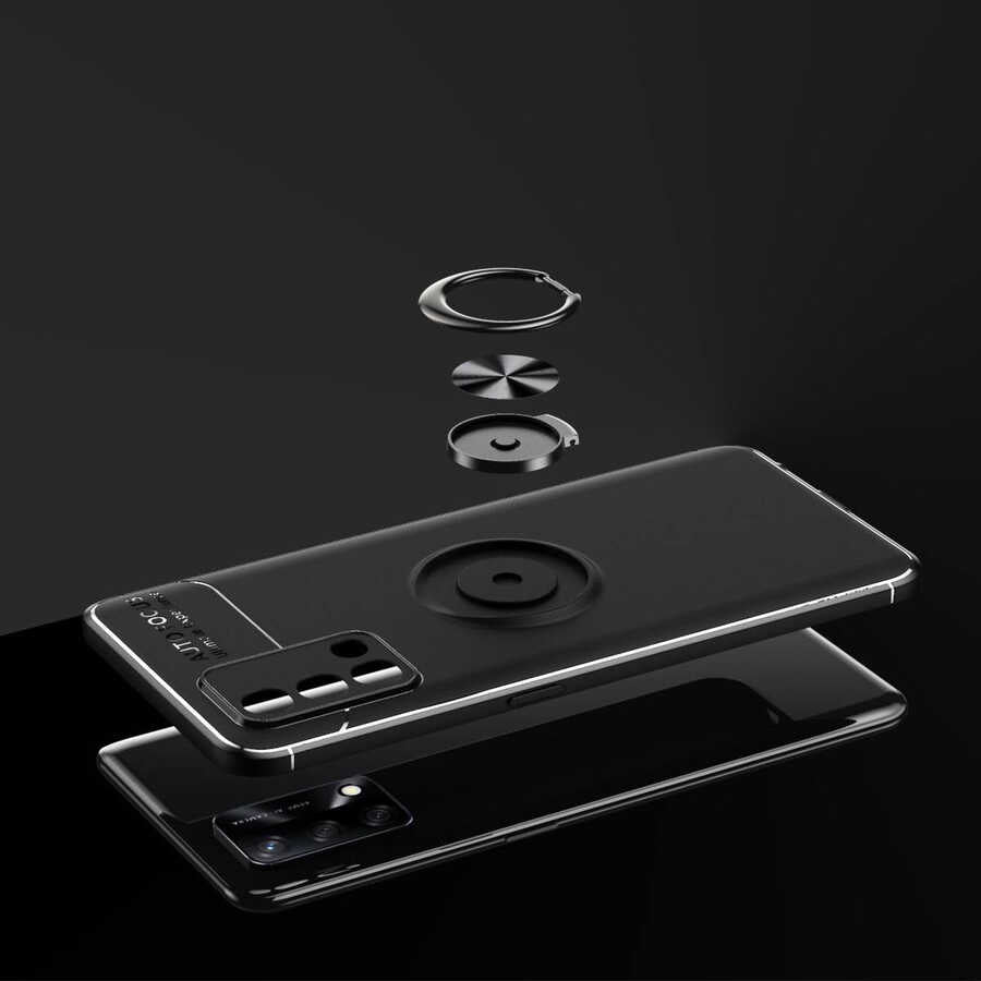 Oppo A74 4G Kılıf Zore Ravel Silikon Kapak Mavi