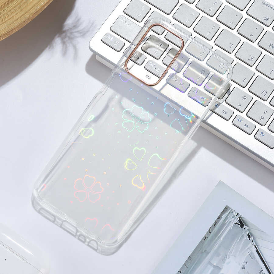 Oppo A74 4G Kılıf Zore Sidney Desenli Sert Kapak Flower No3