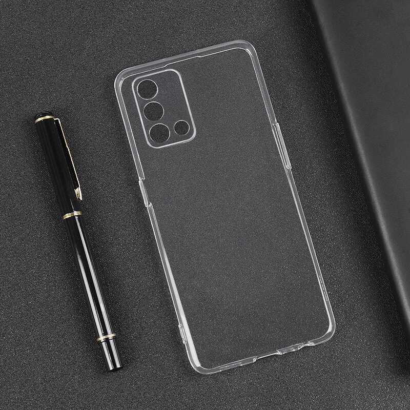 Oppo A74 4G Kılıf Zore Süper Silikon Kapak Renksiz