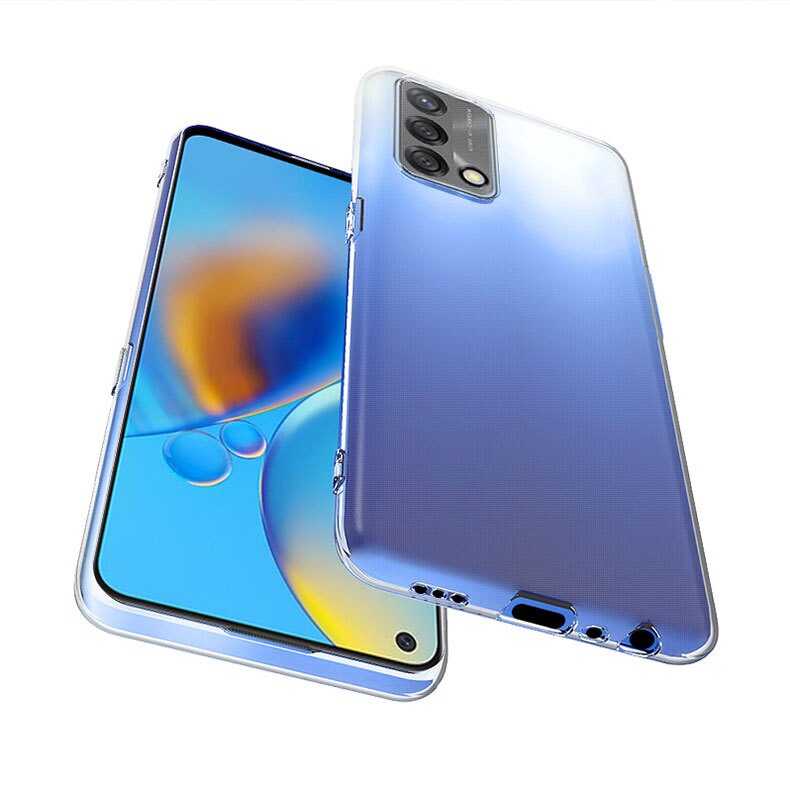 Oppo A74 4G Kılıf Zore Süper Silikon Kapak Renksiz
