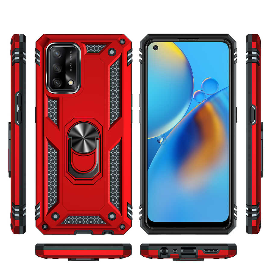 Oppo A74 4G Kılıf Zore Vega Kapak Gold