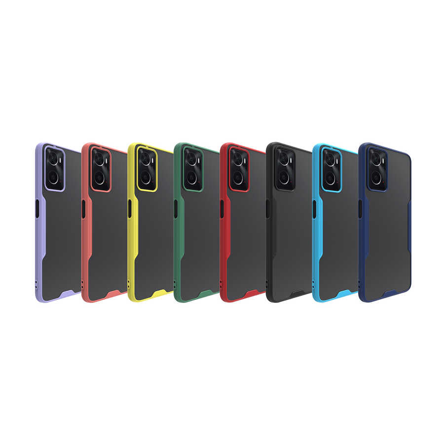 Oppo A76 Kılıf Zore Parfe Kapak Siyah